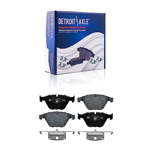Image of Detroit Axle - Brake Kit for BMW 2010-2013 328i, 328i xDrive 2013-2015 X1, Front Rear Drilled Rotors Brake Pads Front Calipers w /Bracket - 10pc Set
