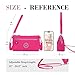 AOCINA RFID Printed Wristlet Wallet for Women, Small Crossbody Purse, Nylon Clutch Bag with Card Slots & Multi-Pockets(Ruby)
