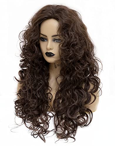 Perruque synthétique ondulée longue pour changer de tête à Halloween - 2