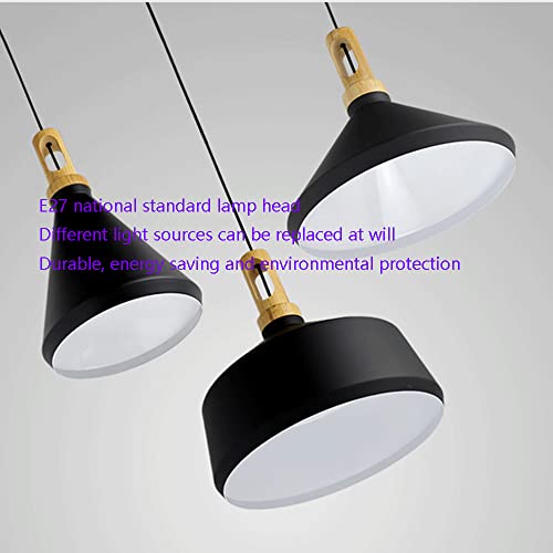 Luminaire de plafond style industriel noir et bois pour éclairage de bar