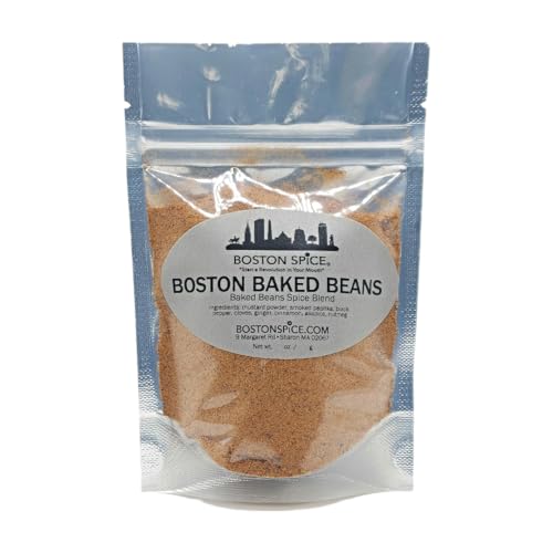 Boston Spice Boston Baked Beans Spice Blend Make Your Own Traditional New England Style Boston Baked Beans for Cookouts Family Gatherings Pot Luck Dinner BBQs (Approx 1/4 cup wt. 0.9oz/25g Pouch)
