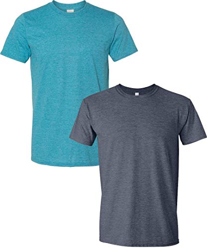 Gildan T-shirt coton Ultra 2 unités gris/marine S