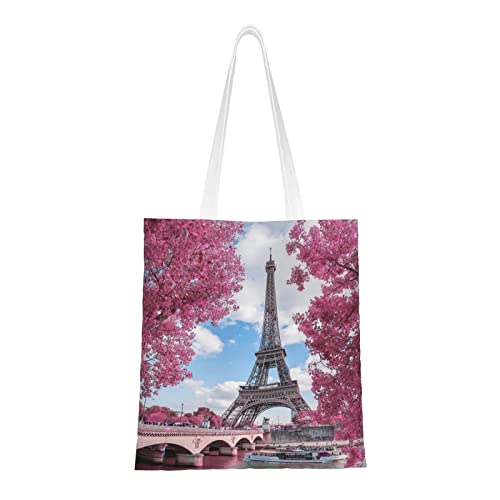 Multiuso e adatto per molte occasioni: la nostra borsa regalo in stile vintage Torre Eiffel Paris è una borsa ideale per contenere libri, laptop, materiale scolastico, alimenti, snack, bottiglia d'acqua, vestiti, asciugamani, portafogli, occhiali, ecc. E questa borsa in tessuto è adatta per varie occasioni per soddisfare le tue diverse esigenze, come scuola, ufficio, spiaggia, viaggi, campeggio, nuoto, palestra, yoga, shopping, bagagli, vacanze, festa di matrimonio, festa di compleanno, Halloween e Natale.