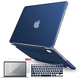 IBENZER Compatible with MacBook Pro 15 Inch Case 2015 2014 2013 2012 A1398, Hard Shell Case & Keyboard Cover & Screen Protector for Old Version Apple Mac Retina 15, Navy Blue, R15NVBL+2