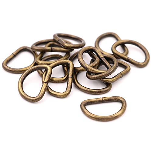 Bikicoco Metal D-Rings Buckle, 1/2 Inch Non-Welded For Webbing Sewing Diy - Bronze - Pack Of 150 #TOP3