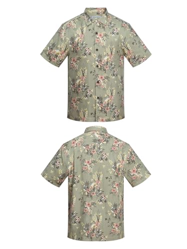 Mens Hawaiian Shirts Silk Short Sleeve Printed Beach Shirt Relaxed Fit Summer Tropical Shirts4