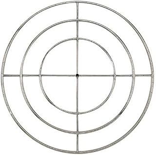 American Fire Glass Round Stainless Steel Fire Pit Burner (SS-FR-48-LP), Propane, 48-Inch
