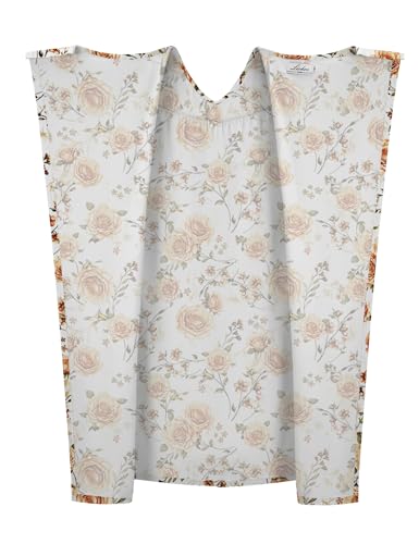 Image of Hospital Gowns for Women Open Back Tear Away Snap Post shoulder Dress Short Sleeve Soft Adaptive Clothing with Pockets