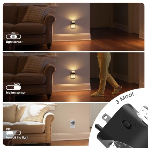 Image of JandCase Motion Sensor Night Light, Bubble Night Lights Plug into Wall