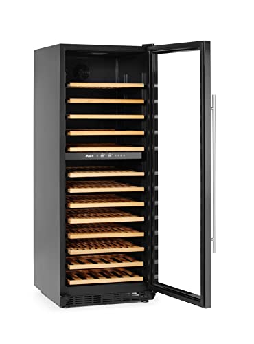HENDI Weinkühlschrank, mit 2 Zonen, Getränkekühlschrank, Platz für 135 Flaschen, 387L, 220-240V, 130W, 595x680x(H)1625mm