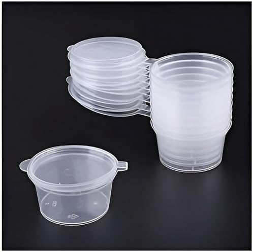 1 Oz Sauce Containers With Hinged Lids - Divan Packaging