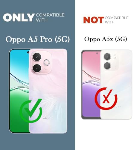 Image of Jkobi Lifetime Anti-Yellow MagSafe Compatible Clear Back Cover Case for Oppo A5 Pro (Sleek Hard Crystal | Shockproof and Camera Protection)