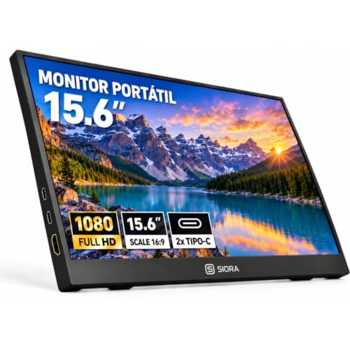 Monitor Portátil 15.6" LED Full HD 1080p com 2 Alto-Falantes Integrados
