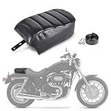 Goldfire Black Leather Rear Passenger Pillion Seat Suit for Harley Sportster Iron 883 XL883N 2016-2019