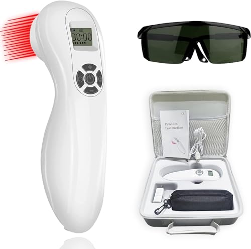 Portable Infrared Light Therapy Device for Body Pain Relief, 3x808nm & 12x650nm Multi-Speed Modes with Pulse Function, Cold Red Light Therapy Device for Human and Pets