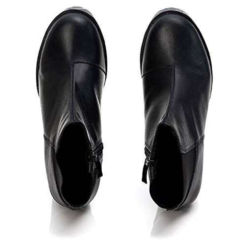 Bota Coturno Couro Nanda Ramos Preta