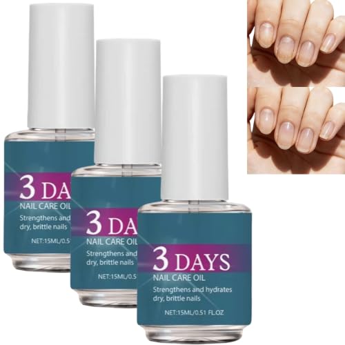 Aceite fortalecedor de uñas débiles y frágiles, suero abrillantador reparador, 3 uds