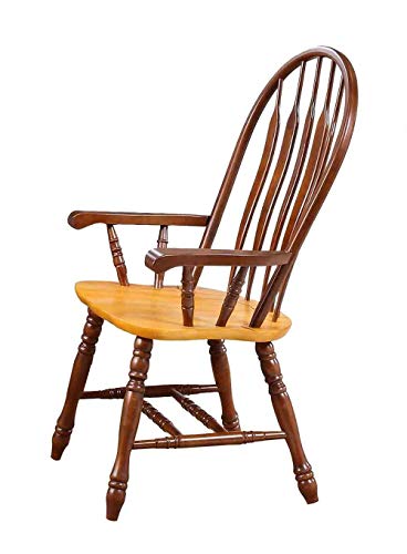 Sunset Trading Comfort Dining Arm Chair, 41", Nutmeg/Light Oak