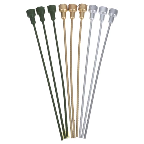 Gadpiparty 9Pcs Floral Arrangement Wire Stems Durable Crafting Accessories for Bouquets Preserved Flower Arrangements and Micro Landscapes