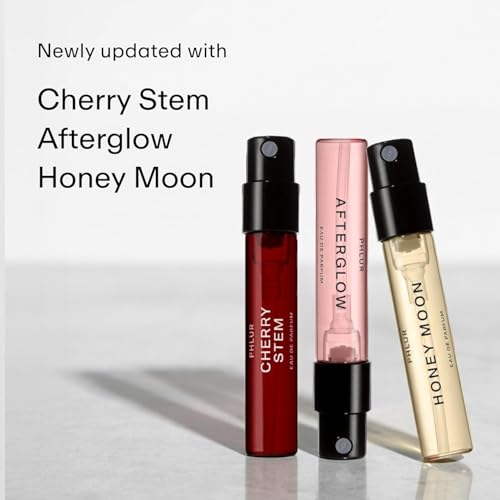 Image of PHLUR Fragrance Discovery Set (2026) - 8pc Perfume Sample Set | Features New Releases Cherry Stem, Afterglow and Honey Moon - 2mL Each, Mini Perfume Fine Fragrance Samples