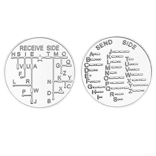 For Morse Code Training Coin for Radio Amateurs and Hobbyists Iron Construction for Practicing Telegraph Skills and Collectors in for educational or Historical Contexts(Silver)