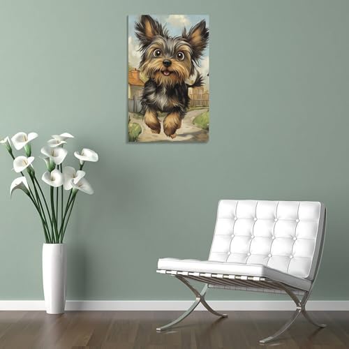 Impression sur toile Yorkshire Terrier de qualité premium | Décoration murale d'art - 5