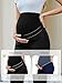 Ecavus Women's Maternity Pants Over Belly Seamless Stretchy Work Pants Dual Length Maternity Wide Leg Pants with Pockets