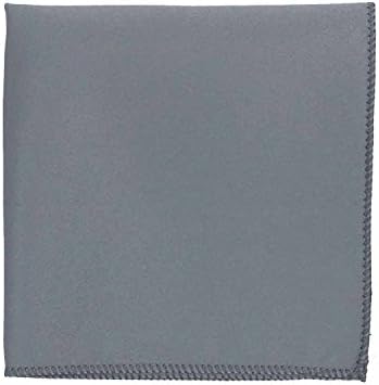 Spencer J's Satin Pocket Squares Handkerchief Boys and Mens (Platinum Silver)