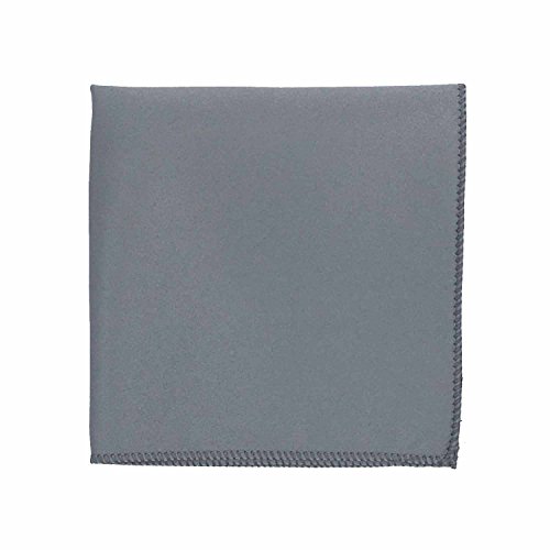 Spencer J's Satin Pocket Squares Handkerchief Boys And Mens (Platinum Silver) #TOP14