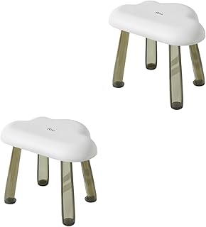 Veemoon 2pcs stools for Adults Folding Foot Stool Potty Stool Kitchen Helper Stool Bed Step Kids Furniture Foot-Rest for Adults Sturdy Stool Home Stool Squat Stool Low Stool Toilet Stool