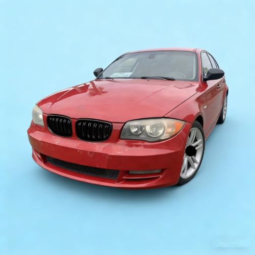 Grilles de course double lattes noir brillant pour calandre avant BMW E81 E87 E82 E88 2004-2007 - 7