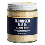 Jacobsen Salt Co. Garlic Salt – Kosher Sea Salt, Non-Iodized Made in USA, Non-GMO, Steak Seasoning, Garlic Flavored, Real Salt – 3.38oz