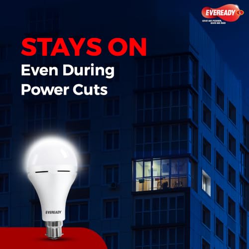 Image of EVEREADY Xtrabright Emergency Rechargeable 14W LED Bulb for Power Cut | Cool Day Light (6500K) | Energy Efficient | 3 Hour Battery Backup | B22 Base | Pack Of 1