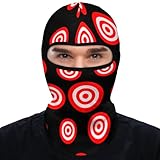 Bulls-Eye Target Bulls Eye Red White Balaclava Ski Mask Motorcycle UV Protector Scarf Face Cover Mask for Men Women