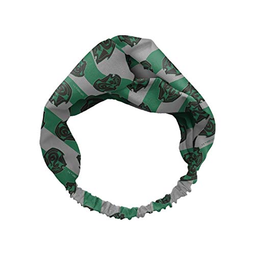 Image of Spoontiques - Headband - Printed Fabric Hair Bands - Knotted Hair Band for Everyday Use - Slytherin, One Size (20303)
