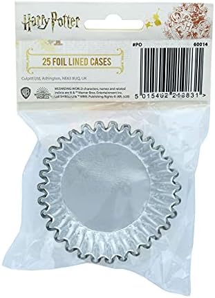 Culpitt Hogwarts Cupcake Cases - Pack of 25 Harry Potter Cupcake Cases with foil Lining for a Wizarding World Harry Potter Birthday Celebration, Home Baking and for a Hogwarts Party Theme