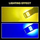 Yifengshun 2pcs H9 H8 H11 LED Fog Light Bulb,Yellow&Blue Front Fog Lights with 24SMD 3030 Chips for Daytime Running Lights DRL 12V - Image 7