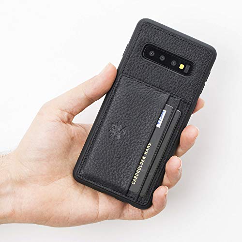 Venito Pisa Snap On Leather Wallet Case With Stand Compatible With Samsung Galaxy S10E - Black #TOP4