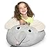 Jumbo Stuffed Animal Storage Bean Bag - “Soft ’n Snuggly” Comfy Fabric Kids Love - Monkey, Pig or Elephant - Replace Your Mesh Toy Hammock or Net - Store Extra Blankets & Pillows Too