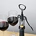 True Soar Winged Corkscrew Wine Opener, Multi-Purpose Bottle Opener for Beer and Soda, Stainless Steel with Chrome Finish, Easy to Remove Cork for Bartenders, Home Bar, Kitchen, Set of 1, Matte Black