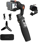 Hohem iSteady Pro 4 Action Cam Gimbal Stabilizer Compatible pour Gopro Hero 13 12 11 10 9 8 7 6 5 4 3 Action &Osmo 3 Insta360 ONE R, Cam sport, Clip de sortie rapide, IPX4 Proof Splash, contrôle sans fil