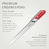 Made In Cookware | 9" Bread Knife | Crafted in France | Full Tang With Pomme Red Handle #2