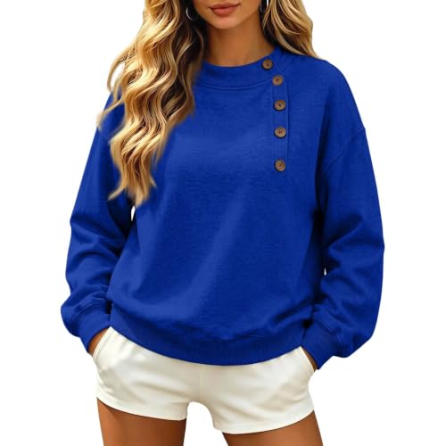 Crew Neck Sweatshirts Women Fall Y2k College Fleece Oversized Sweatshirt - image 2