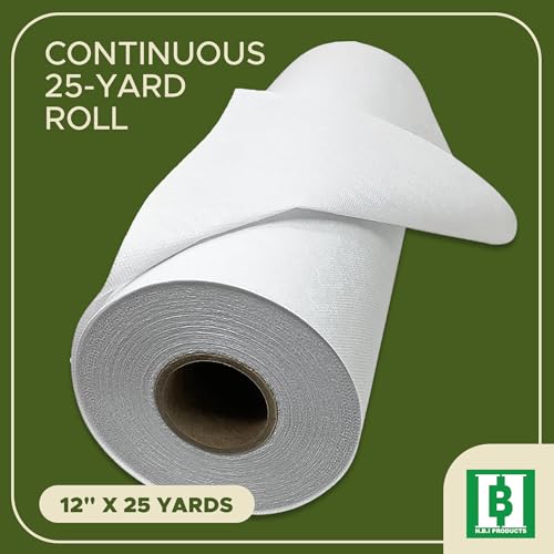 H.B.I. Mediumweight Fusible Interfacing White Non-Woven—Fusible Interfacing for Sewing, Quilt Batting, Batting for Quilting, Fusible Fleece, Iron-On Interfacing for Sewing, 12" x 25 Yards