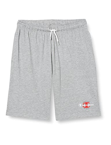 Champion Legacy Graphic Shop Bermuda, Pantalones Cortos, Niños, Gris Melange Claro, 11-12 años