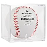 Biggun Baseball Gifts for Dad - Personalized Printed Baseball Birthday, Father's Day Present with Acrylic Display Box for Father from Son Daughter