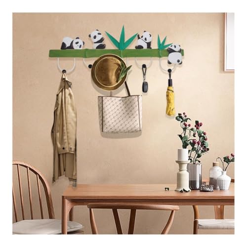 Perchero de pared madera con ganchos decorativos para salon 4
