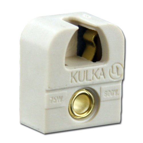 Kulka 1670 LH0816 T4/T5 miniature bipin butt on lamp holder with a center hole