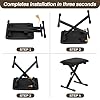 Best X-Style Adjustable Padded Keyboard Bench: good flexibility to offer 28 AODSK Keyboard Bench X-Style Cushion Padded,Piano Bench Adjustable Collapsible Stool Chair Seat,Flame Retardant Cotton,Non-Skid Design #3