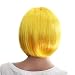 Dasbayla Women's Cosply Bob Short Wig with Blunt Bangs Costume Ball Rave Party Yellow